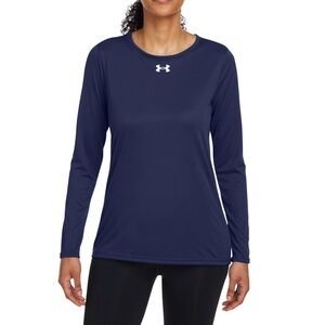 Under Armour Ladies Team Tech navy Long-Sleeve T-Shirt size L